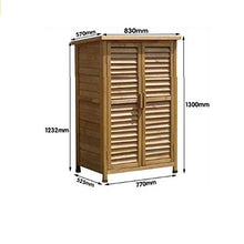 VHGYU - Armadietto per esterni, in legno, impermeabile, per balcone, cassetta degli attrezzi da giardino, per interni ed esterni, colore: cachi, dimensioni: M)