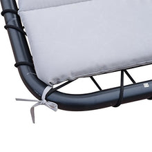 Outsunny Poltrona Sdraio Relax Chaise Lounge Lettino Prendisole con Tettuccio Giardino Grigio 190 × 115 × 190cm