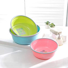 GYL Bacino Pieghevole XSJZ Lavabo in Plastica, Lavabo Rotondo Spesso 3 Pezzi Adatto per Bambini in Casa Bagno Lavandino in Plastica Lavabo Lavatoio 3 Colori (Color : Green)