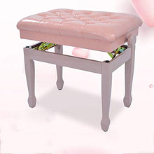 Sgabello per Pianoforte 1-Persona Piano Strumento Musicale Sgabello seggiovia insegnare ai Bambini di Legno Solido Elettrico Piano Bench (Colore : Rosa, Dimensione : 68x38x56cm)