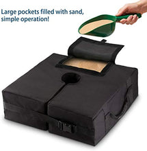 VSOO Sacco di sabbia resistente con doppia cucitura, tessuto Oxford 900D, resistente per ombrelloni, pesi delle gambe, tenda a baldacchino pop-up, borsa per piedi ponderata