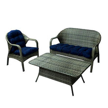 Redcolourful - Set di 3 cuscini per sedie, cuscini per divano, per patio, chaiselongue per la casa, interni ed esterni, colore grigio, 3 pezzi