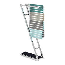 Relaxdays Glass Portasciugamano da Terra, 2 Barre Porta Asciugamani, Acciaio, Argento, 35x13.5x78 cm