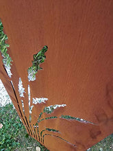 Zen Man 031912-5 - Paravento da giardino in metallo arrugginito, 1 mm, decorazione da giardino, in acciaio INOX, altezza 125 x 35 cm