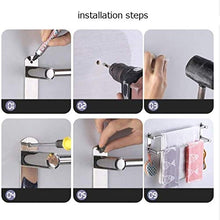 Portasciugamani da parete in acciaio inox multistrato, portasciugamani da cucina, bagno, minimalista (dimensioni: 50 cm)