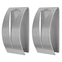 FOCCTS Set di 2 Pezzi Portasciugamani Ganci da Parete Autoadesivi in Acciaio Inossidabile Gancio Appeditutto da Bagno Cucina Casa per Asciugamani/Strofinacci/Grembiuli