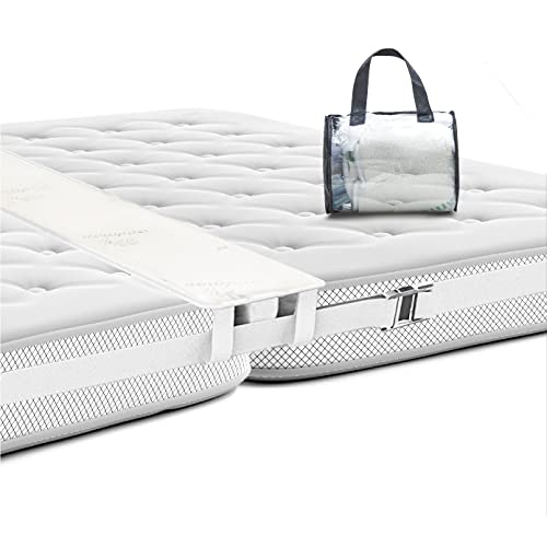BALIBETOV Unisci materassi (Bed Bridge) Kit - Unisci materassi singoli in matrimoniale - Connettore a Due Letti Connettore per Materasso per Ospiti e riunioni di Famiglia (Naturale)