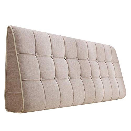 Xufei Letto Soft Pack Cuscini Vita da Letto Cuscini da Letto Schienale Rivestimento Letto con/Senza testiera 3 Colori (Colore : Beige No headboard, Dimensioni : 200CM)