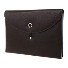 WUXIAOLINDADALA Moda A4 Borsa da Lavoro Uomo Borsa in Pelle da Donna Cartelle di Carta Cartelle Borse a Tracolla 13 Strati Marrone