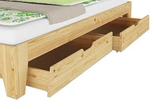 Erst-Holz Solido Largo Matrimoniale in Pino massello 180x200 con doghe rigide 60.62-18