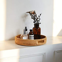 EBAYIN Organizzatore Immagazzinaggio Tessuto Cestino Portaoggetti in Rattan Seagrass Intrecciato a Mano Contenitori Contenitori Organizer Scaffali in Vimini La Camera Letto,35 * 6cm