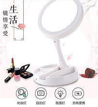 UYZ Specchio per Trucco a LED Specchio per Trucco a Doppia Faccia con Luce di riempimento Pieghevole Specchio Portatile da 10 Volte