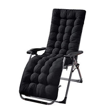 Stecto - Cuscino per sedia a sdraio, antiscivolo, morbido, cuscino di ricambio per chaise longue da giardino, per viaggi e vacanze, per ambienti interni ed esterni, JJ0115102042_BK_EU, Nero