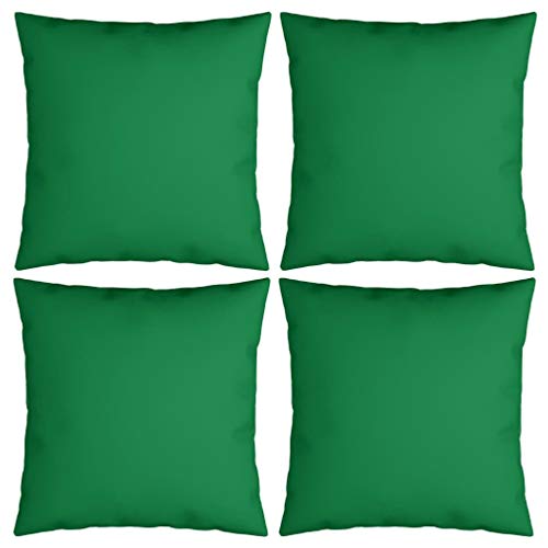 vidaXL Cuscini Decorativi 4 pz Verdi 50x50 cm in Tessuto