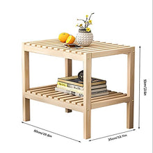 FEANG Tavolo da Comodino Moderno a 2 Livelli da Letto del Comodino del Comodino Tavolo Laterale Tavolo Laterale per Camera da Letto, Piccolo Spazio e Soggiorno con StorGo Shelf
