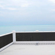 Balcone Scudo UV Protezione Privacy Schermo Copertura per Backyard Deck Patio Balcone Recinzione Piscina Porco Railing 3 x 16ft Nero