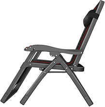 CDFC Sedie Pieghevoli Sedia da Pranzo Individuale Sedia da Pranzo Siesta Multifunzionale Letto Nero e Rosso Portable Lazy Beach SED Seden Sedia Sedia reclinabili con Doppio Roller Massa
