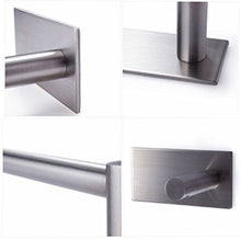 GUOYI 304 in Acciaio Inox Spazzolato, portasciugamani Autoadesivo 3 m Version da Bagno mensola Rack Appeso tovagliolo Sticky Gancio per Bagno e Cucina 40cm