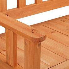 Relaxdays Panchina da Giardino, 3 Persone, Panca da Esterno, Balcone & Terrazza, HLP 80,5 x 143,5 x 53 cm, Arancione