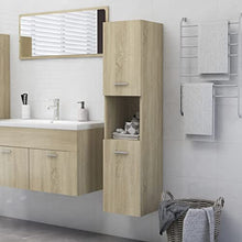 vidaXL Armadio da Bagno Rovere Sonoma 30x30x130 cm in Truciolato