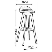 Sedie Da Bar Da Pranzo Sgabelli Da Bar Semplici Per La Colazione, Con Cuscini Spessi Rotondi E Gambe In Legno Massello, Per Sgabelli Alti Da Bancone Della Cucina, Carico 160 Kg (5 Color(Color:Cachi)