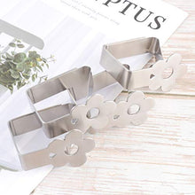 DOITOOL 4Pcs in Acciaio Inox Tovaglia Clip di Stile del Fiore del Pannello Esterno Tavolo Regolabile Morsetti Tavolo della Copertura del Panno Morsetti Supporto per La Casa di Nozze