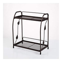 &ripiano di stoccaggio Mensole da cucina, Scaffale autoportante multifunzione in metallo for uso domestico, Vasetti e utensili, Organizzatore di stoccaggio for mensole for bagno-Nero Scaffale di finit