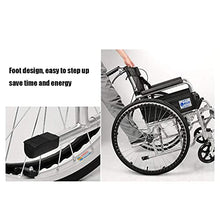 Sedia A Rotelle Pieghevole, Sedia da Trasporto Ultraleggera Ergonomica Comodo Bracciolo di Sollevamento Supporto per Gambe, 130 kg di Carico 45 46 Cm Larghezza Sedile, Nero A