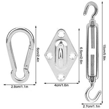 Redxiao 【𝐏𝐫𝐢𝐦𝐚𝒗𝐞𝐫𝐚 𝐕𝐞𝐧𝐝𝐢𝐭𝐚】 Fibbia a rombo Portatile Durevole e di Lunga Durata, Attacco Hardware per Tenda da Sole ad Alta durezza, per Arrampicata all'aperto