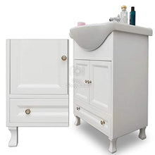 Shop Chic Arredo bagno shabby con base e lavabo 75cm bianco opaco