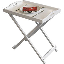 K2M Vassoio Pieghevole con Gambe, Mix di Materiali, Bianco, 56 B x 62 H x 36 T centimeters