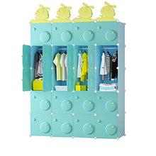 Guardaroba Bambini Semplice Panno di plastica Assemblea Armadio Economico Semplice Letto Moderna Armadio XINYALAMP (Color : B)