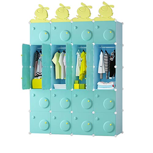 Guardaroba Bambini Semplice Panno di plastica Assemblea Armadio Economico Semplice Letto Moderna Armadio XINYALAMP (Color : B)
