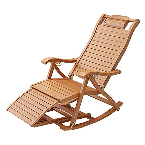 PAKUES-QO Sedia a Sdraio Portatile Lettino Prendisole Pieghevole A Dondolo Reclinabile Leggero Portabilità Durevole Spiaggia Giardino Camera da Letto Balcone Soggiorno Cuscinetto Peso 200 kg