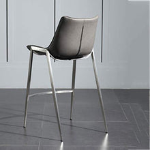 LXYPLM Sgabello Sedie Bar Barstools Sedie in Ferro battuto banco Bar, Cucina Pub caffè in Stile ozio Creativo Alti sgabelli industriali con Schienale Arredo Bar Cucina (Color : Gray)
