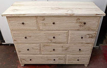 Marblechic - Comò cassettone settimino in teak bianco decapato cm 126x54x100h 8 cassetti