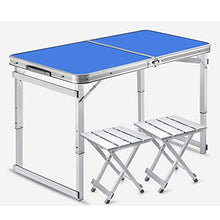 WNN-URG Outdoor Tabella di Piegatura e 2 sedie, Campeggio Portatile di Picnic Tabella Buffet Wedding Cucina Colazione Bar Set Market Garden Partito dell'automobile al Coperto URG