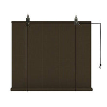 XISENOCI Rollrollo, Sonnenschutz Patio Einziehbarer manueller Markisenpavillon Außenüberdachung Garten Sonnenschutz mit Beschlägen Winddichter Sichtschutzzaun (Farbe: Braun, Größe: 0,6 x 1,5 cm)