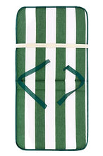 ARREDIAMOINSIEME-nelweb Cuscino Copri Sedia Esterno Universale Morbido A Righe Pieghevole Tessuto Cotone per Piscina Mare Giardino MOD.Capri FASCIATO Verde