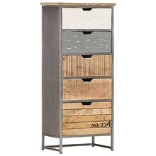 vidaXL Cassettiera 45x30x105 cm in Legno Massello di Mango
