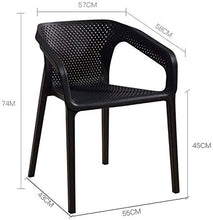 KANULAN Sgabelli Bar Adatti a Sedia Sedia di Ricreazione Plastic Chair Schienale caffè Sedia Curvo Schienale Traspirante griglia negoziazione Chair (Color : Red)