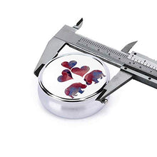 Hippo Art - Contenitore rotondo per pillole, 3 scomparti, in metallo, per medicina e vitamine, per viaggi all'aperto