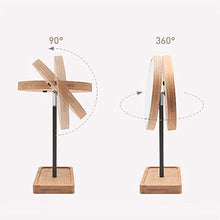 Specchio Trucco con Luce LED, Legno Specchio Cosmetico Illuminato, Makeup Mirror, 3 Regolazione Colore, Girevole 90°