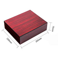 Minmin Cigar Box classico mogano Mellow Legno di Cedro Idratante Cabinet Profondo rosso for auto portatile Cigar Box, 265x220x75mm accessori del sigaro (Size : 265x220x75mm)