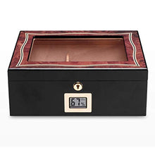 Cigar Humidor Dispositivo di Raffreddamento Household Legno di Cedro Cigar Cabinet Trasparente Protezione Solare Umidificatore Igrometro Elettronico Piano di Vernice