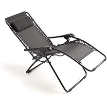 Cienfuegos Sdraio pieghevole multiposizione da giardino/esterno, 90 x 65 x 114 cm, grigio