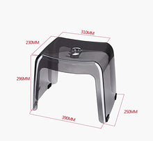 WYB Sgabello da Bagno Addensare Antiscivolo Sgabello Che Cambia Scarpa Sgabello per Bambini Bagna per Bambini Sgabello Quadrato con Un Peso di 100 kg,Nero