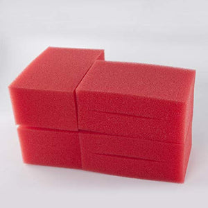 Generico-Oase Biotec Screenmatic 18 & 36 Ricambio Stagno Rosso Medio Spugna Filtro(Confezione da 4)