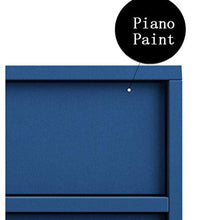 FAPROL Comodino per Camerette Simplicity Comodini con Cassetti Comodina con Staffa Metallica Comodino Stile Moderno Armadietti Portaoggetti Blue