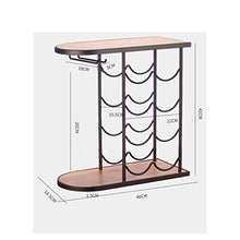LHQ-HQ cremagliera del Vino, 4 Strati di Vino impilabile Ornamenti cremagliera - cremagliera del Vino rovesciato in Ferro battuto Europea - 8 Bottiglie e 2 Tazze, 42 * 40 * 18,5 Centimetri